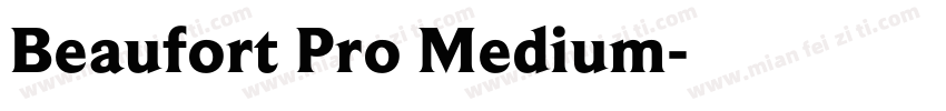 Beaufort Pro Medium字体转换
